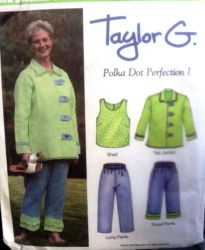 TAYLOR G. BOXY JACKET,SHELL TOP,LONG/FLOOD PANTS PATTERN S-2XL